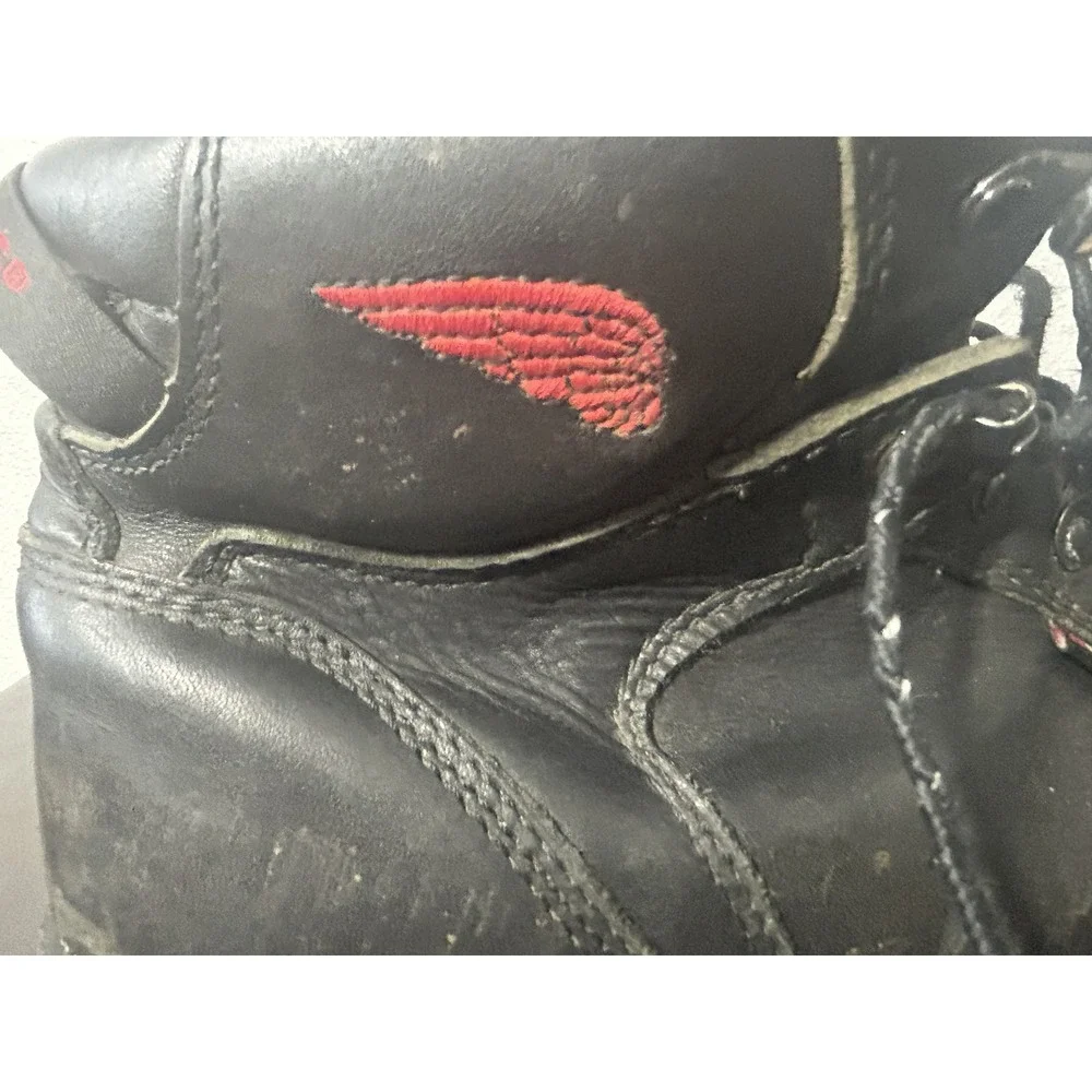 REDWING‎ 971 black leather SIZE 10 1/2 BIKER boots